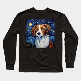 Kooikerhondje portrait in Van Gogh style Long Sleeve T-Shirt